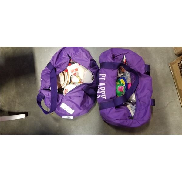 TWO BAGS OF RIBBONS, TAGGING GUN AND MORE
