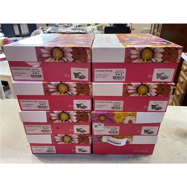 8 NEW PAIRS OF WOMENS SHOES, SIZE 5 AND 6