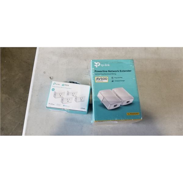 TP LINK POWERLINE NETWORK EXTENDER AND KASA SMART WI-FI PLUG MINI