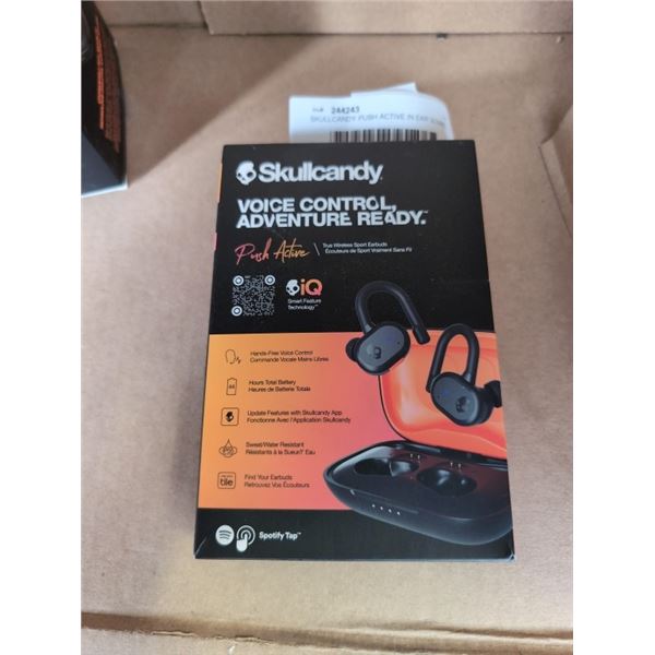 SKULLCANDY PUSH ACTIVE IN EAR SOUND ISOLATING TRULY WIRELESS EARBUDS - TESTED WORKING, RETAIL $139