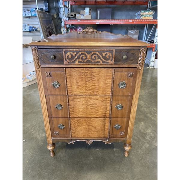 ANTIQUE FOUR DRAWER HIGH BOY DRESSER