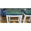 Image 3 : PAIR OF WHITE AND BLUE BARSTOOLS