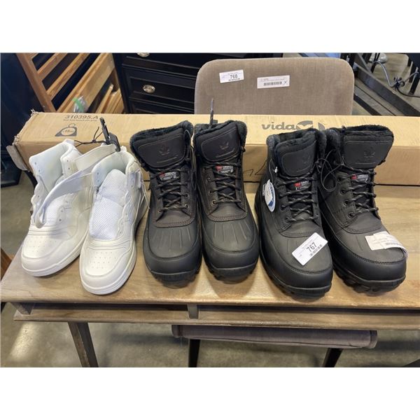 THREE PAIRS OF THINSULATE BOOTS AND I SNEAKERS SIZE 8