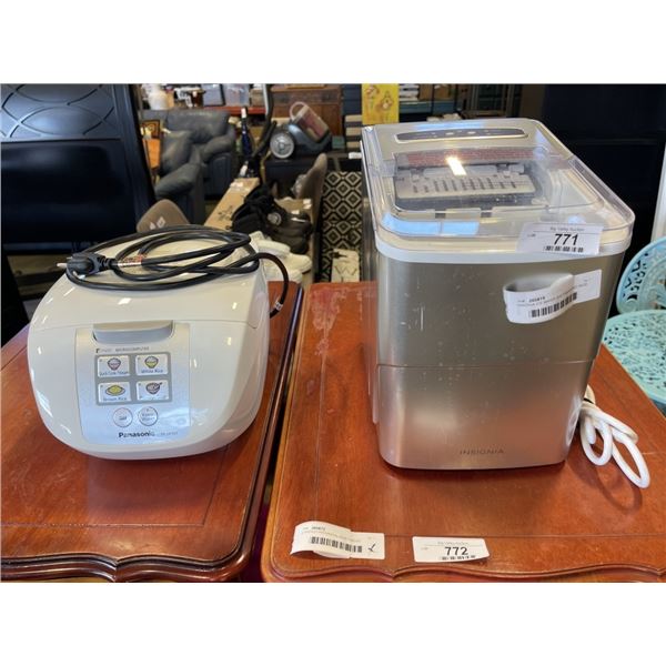 INSIGNIA ICE MAKER AND PANASONIC RICE COOKER