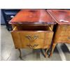 Image 3 : 2 FRENCH PROVINCIAL SIDE TABLES