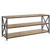 Image 1 : NEW WALKER EDISON X FRAME BARN WOOD AND METAL CONOLE TABLE, 60 INCH