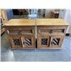 Image 1 : 2 RUSTIC PINE NIGHT STANDS