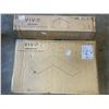 Image 1 : VIVO VINTAGE BROWN 75 X 63 CORNER ELECTRIC SIT TO STAND DESK WITH BLACK LARGE ELECTRIC SINGLE MOTOR 