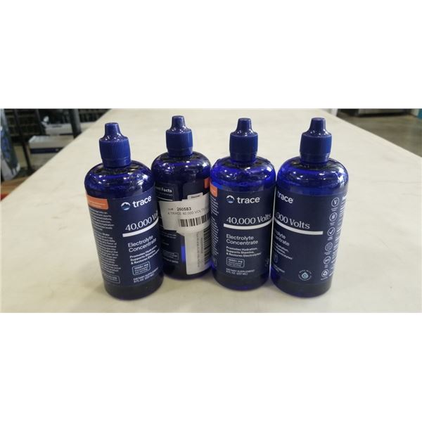 4 TRACE 40,000 VOLTS ELECTRPLYTE CONCENTRATE, 8 FL.OZ. EACH