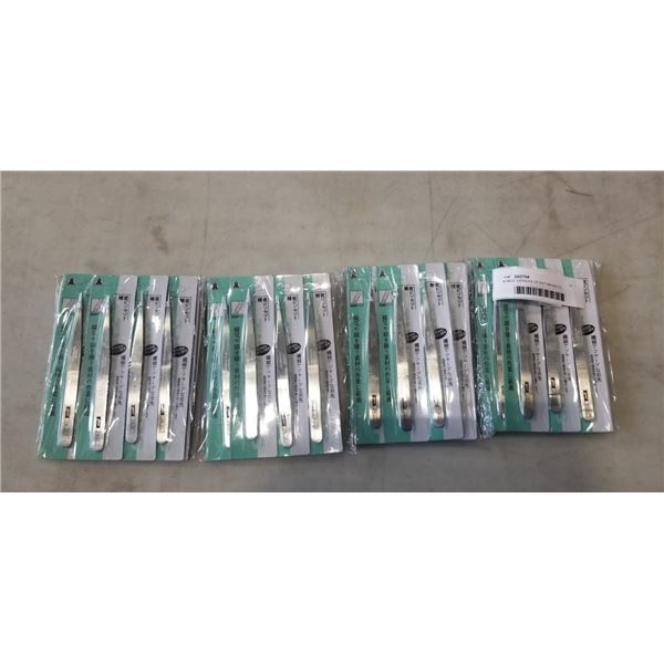 3 NEW 12PACKS OF ANTI-MAGNETIC STAINLESS TWEEZERS