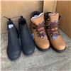 Image 1 : TWO NEW PAIRS OF SIZE 11 WATERPROOF THINSULATE BOOTS AND GEORGE MEMORY FOAM SLIP-ON BOOTS RETAIL $12