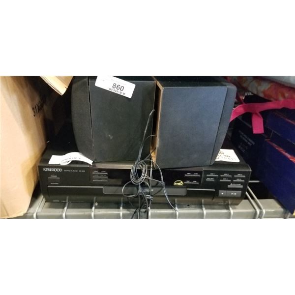 KENWOOD 5 DISC CD PLAYER AND SHARP BOOKSHELF SOUND SYSTEM