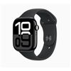 Image 1 : APPLE WATCH SERIES 10 (GPS) 46MM JET BLACK ALUMINUM CASE WITH SPORT BAND S/M - TESTED WORKING, RETAI