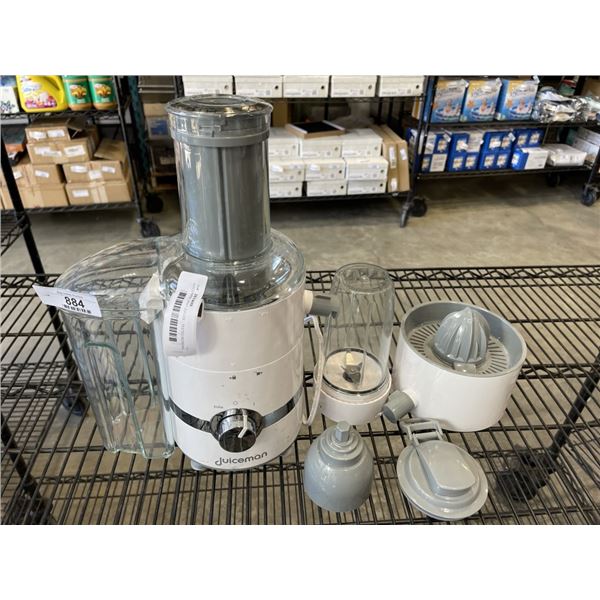 JUICEMAN 3IN1 JUICER - TESTED WORKING, RETAIL $109