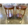 Image 1 : 2 BROWN 2 TIER SIDE TABLES