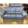 Image 1 : BLUE LEATHER COUCH