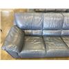 Image 2 : BLUE LEATHER COUCH