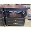 Image 2 : PAIR OF ASPEN HOME OPEN NIGHT STANDS WITH POWER AND PULL OUT TRAY