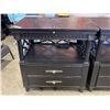 Image 3 : PAIR OF ASPEN HOME OPEN NIGHT STANDS WITH POWER AND PULL OUT TRAY
