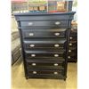 Image 1 : ASPENHOME MODERN BLACK HIGHBOY DRESSER WITH SIDE HIDDEN JEWELLERY BOX