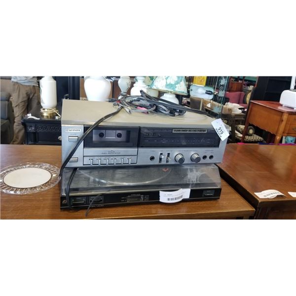 SANSUI RECORD PLAYER AND SYMPHONIC CASSETTE PLAYER