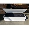 Image 2 : PAINTED WOODEN STORAGE CHEST/BOX, 50" X 19" X 15"