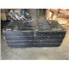 Image 1 : LARGE BLACK WOODEN CRATE, 4' X 2' X 20"