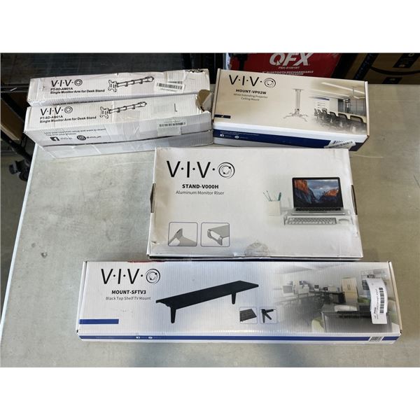 SHELF KIT, MONITOR RISER, SINGLE MONITOR ARMS FOR DESK MOUNT AND PROJECTOR MOUNT