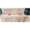 Image 2 : VIVO QUAD MONITOR DESK STAND, VIVO OFFICE CHAIR MOUNTED KEYBOARD TRAY, AND SINGLE MONITOR EXTRA TALL