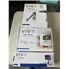 Image 1 : VIVO TV WALL MOUNT AND ENTERTAINMENT SHELF, PNEUMATIC ARM MONITOR WALL MOUNT AND SINGLE MONITOR DESK