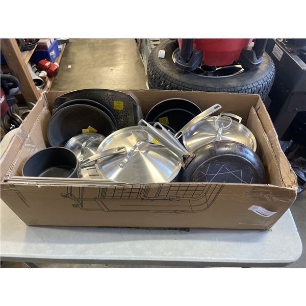 LARGE LOT OF POTS AND PANS