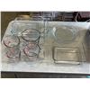 Image 1 : FIRE KING MEASURING CUPS AND PYREX BAKING DISHES