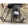 Image 2 : COUNTERTOP ADJUSTABLE RACK WITH ACCESSORIES AND 2 METAL PLANTER STANDS