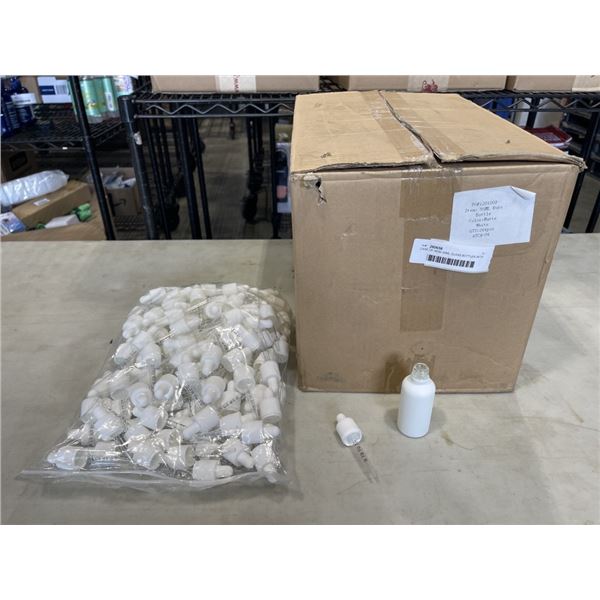 CASE OF NEW 50ML GLASS BOTTLES WITH DROPPER LIDS