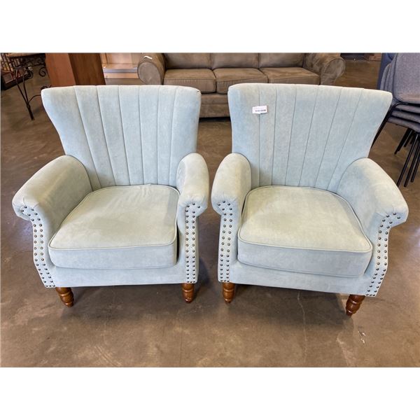 2 STUDDED ACCENT CHAIRS