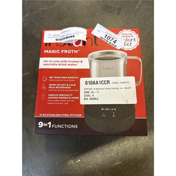INSTANT POT FROTHER PLUS 17OZ - TESTED WORKING