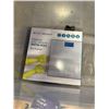 Image 5 : THREE PLASTIC BINS, SCALE, MASSAGER, GARMET RACK AND MORE