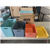 Image 1 : STORA MULTI PURPOSE STORAGE BINS WITH LIDS, 4 COLORS