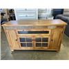 Image 1 : OAK SIDEBOARD WITH GLASS ACCENT DOORS