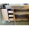 Image 3 : OAK SIDEBOARD WITH GLASS ACCENT DOORS