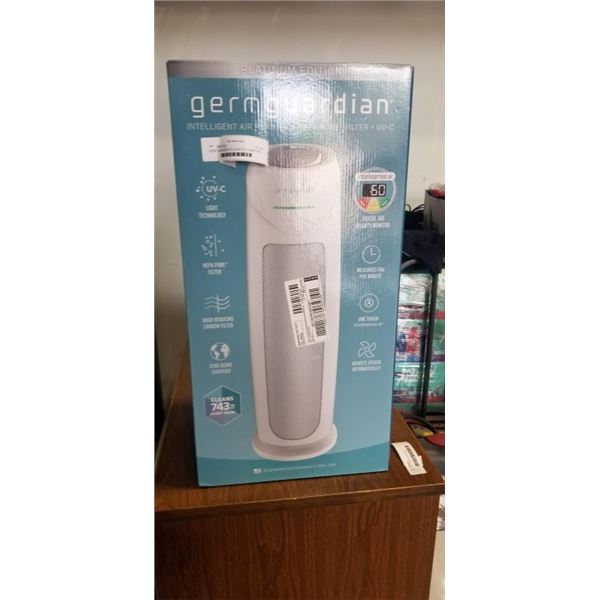 GERM GUARDIAN INTELLIGENT 22  TOWER AIR PURIFIER WITH HEPA PURE FILTER - TESTED WORKING