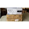Image 1 : VIVO WHITE PNEUMATIC ARM DUAL MONITOR WALL MOUNT, VIVO PNEUMATIC ARM SINGLE LAPTOP DESK MOUNT, AND V