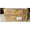 Image 2 : VIVO WHITE PNEUMATIC ARM DUAL MONITOR WALL MOUNT, VIVO PNEUMATIC ARM SINGLE LAPTOP DESK MOUNT, AND V
