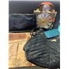Image 1 : VINTAGE ATLAS BRIEFCASE, PURSES, WALLETS ETC AND TEMPUS FUGIT FACEPLATE