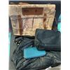 Image 2 : VINTAGE ATLAS BRIEFCASE, PURSES, WALLETS ETC AND TEMPUS FUGIT FACEPLATE