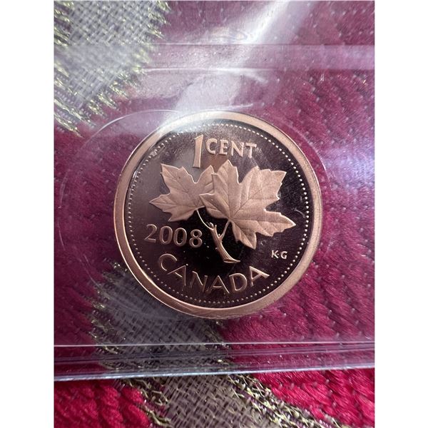 2008L 1 CENT PF-69 RARE RED ,  NON MAGNETIC ,  UHC