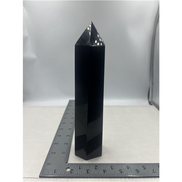 8.5 INCH BLACK OBSIDIAN TOWER 6 SIDE