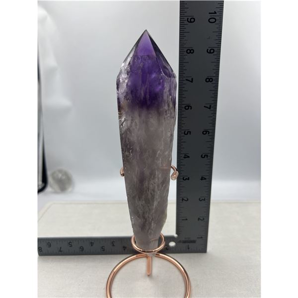 8 INCH  HIGH AMETHYST /  AMETERINE ROUGH POINT