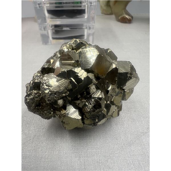 2.33 INCH  OCTAHEDRON PYRITE FROM PERU