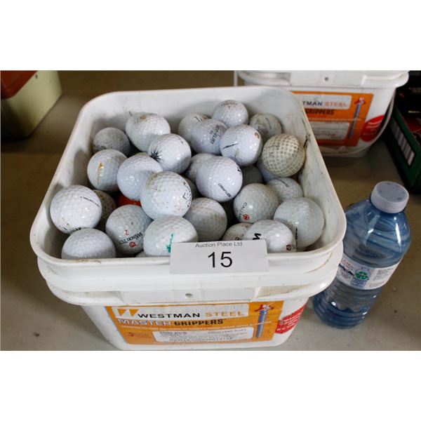 Misc. Golf Balls in Square Bucket